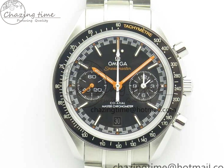 0507 Speedmaster Moonwatch OMF 1:1 Best Edition Black Dial Orange Hand on SS Bracelet A Timeless 8044